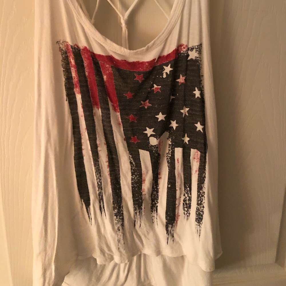 American flag tank top